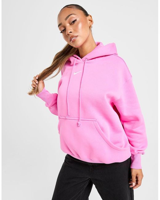 Felpa con Cappuccio Oversize Phoenix di Nike in Black