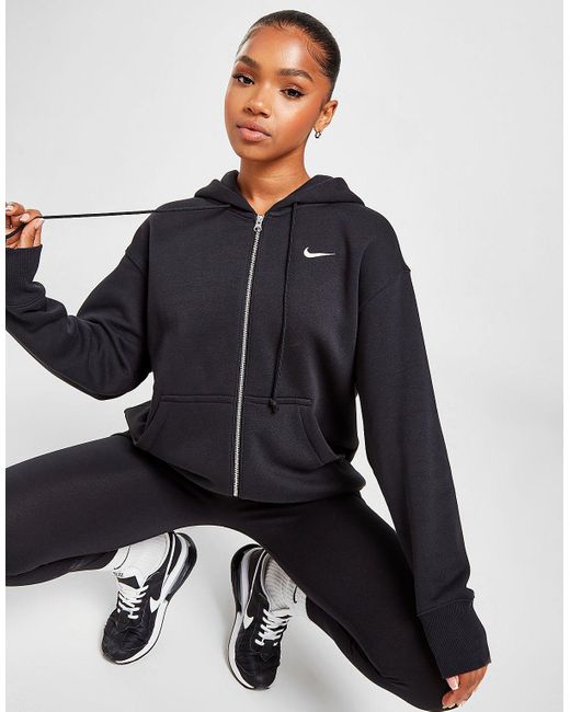 Nike Phoenix Fleece Oversized Full Zip Hoodie in Blue | Lyst UK