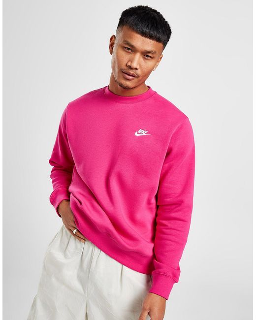impermeable regimiento paso Nike Foundation Crew Sweatshirt in Pink for Men | Lyst UK