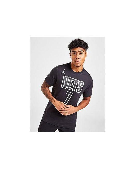 Nike Nba Brooklyn Nets Durant #7 T-shirt in Black for Men | Lyst UK