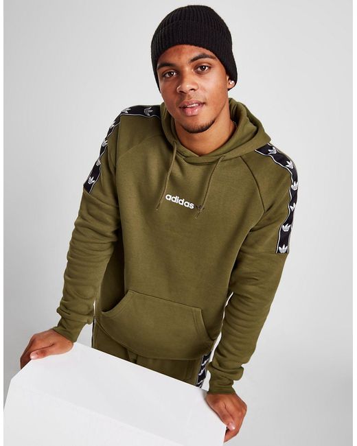 Adidas Originals Green Tape Fleece Hoodie for men