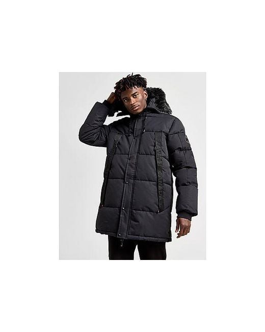 Zavetti Canada Black Aylmer Longline Parka Jacket for men