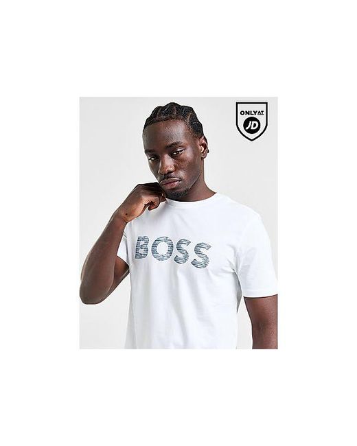 Space Logo T-Shirt di Boss in Black da Uomo