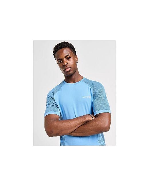 TECHNICALS Blue Chevron T-shirt for men