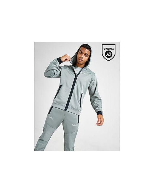 Felpa con Cappuccio Air Max Poliestere Knit Zip Completa di Nike in Black da Uomo