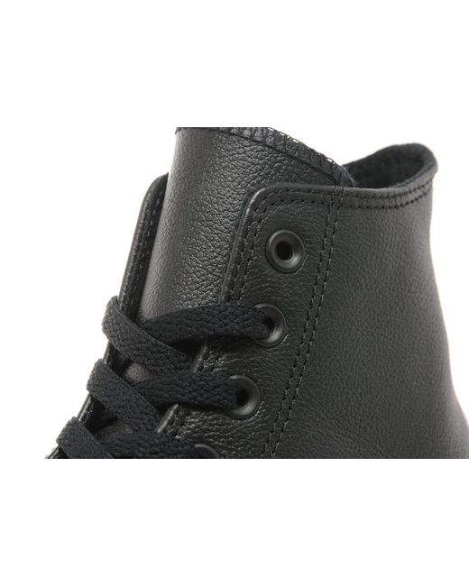 converse black leather mono