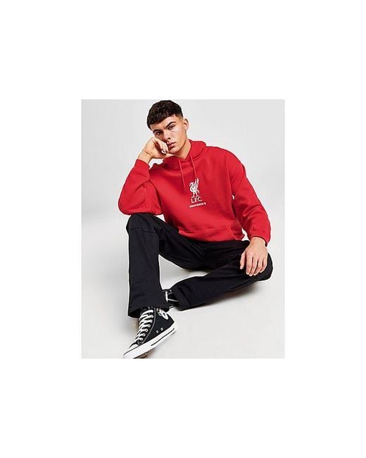 Converse Red Liverpool Fc Loose Hoodie for men