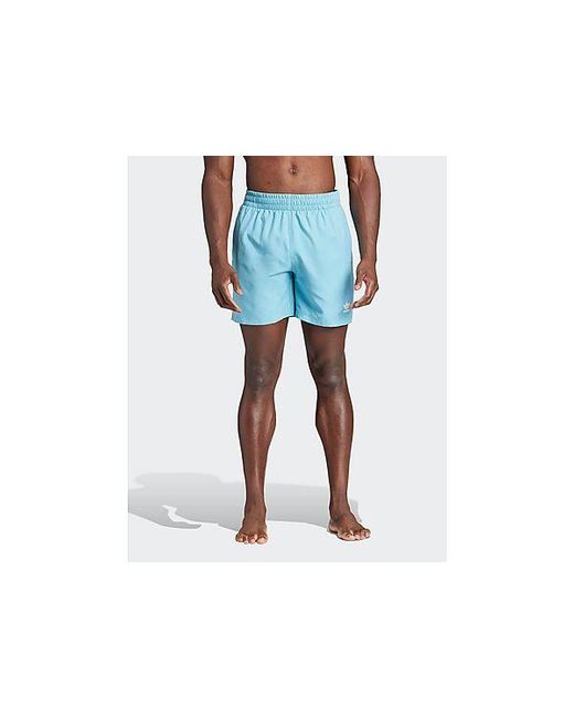 Adidas Black Adicolor Essentials Solid Swim Shorts for men