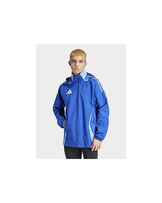 Adidas Blue Tiro 24 Competition All-weather Jacket for men