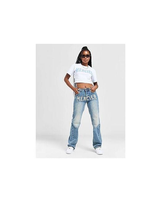 Mercier Black Front Logo Jeans