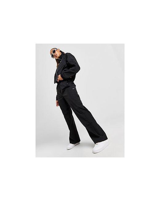 Nike Black Woven Wide Leg Track Pants