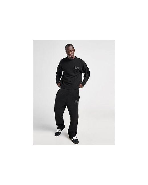Unlike Humans Black Fuzzy Joggers for men