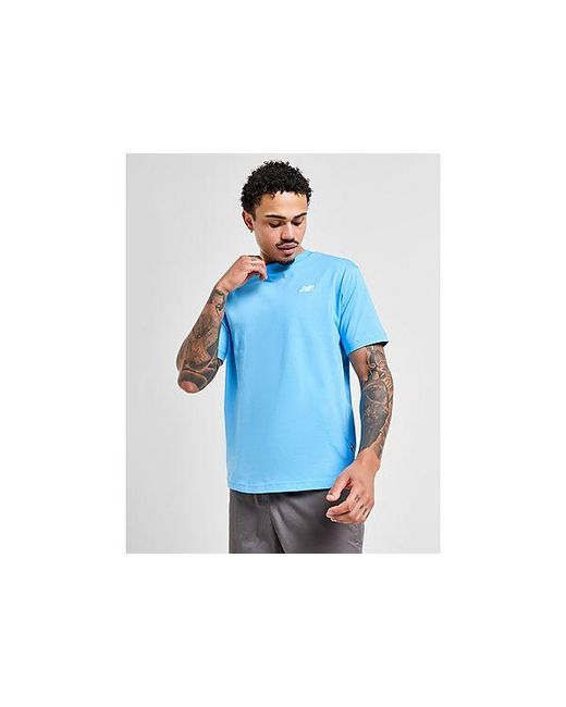 New Balance Blue Linear Back Hit T-shirt for men