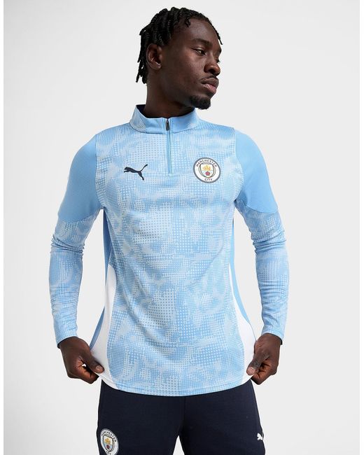 Haut D'Entraînement 1/4 Zip Manchester City Fc PUMA pour homme en coloris Blue
