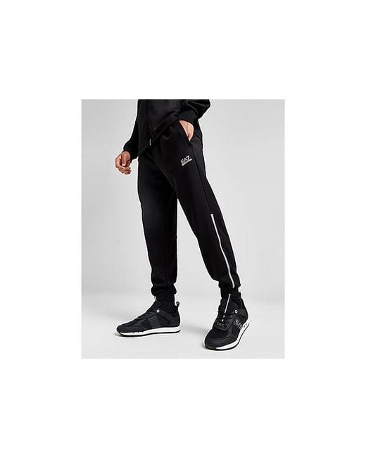 EA7 Black Ventus Reflective Track Pants for men
