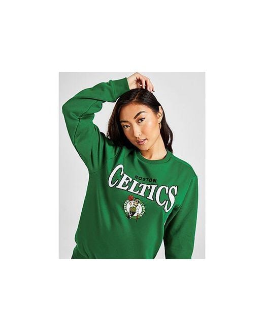 KTZ Green Nba Boston Celtics Logo Crew Sweatshirt