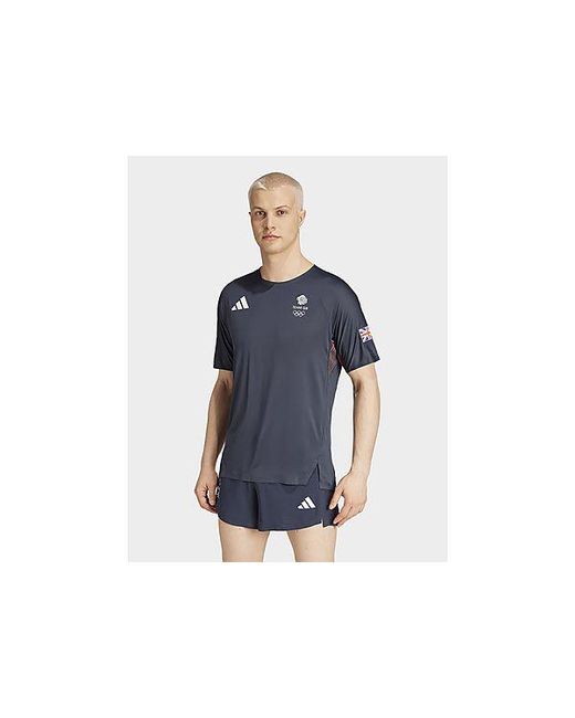 T-shirt de running Équipe de Grande-Bretagne Adizero Adidas pour homme en coloris Blue
