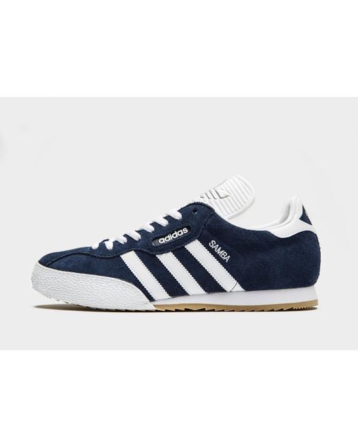 white and blue sambas