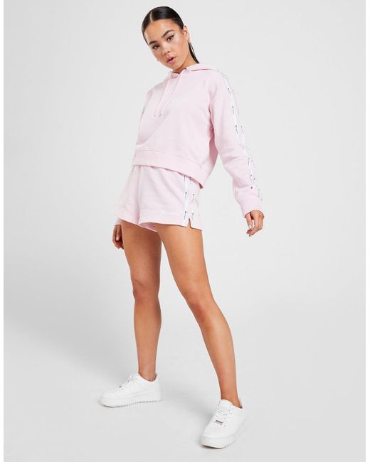 champion tape crop hoodie