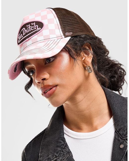 Womens Cappellino Trucker Multi di Von Dutch in Pink