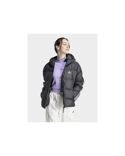Adidas Black Essentials 3-stripes Mid Down Hooded Jacket