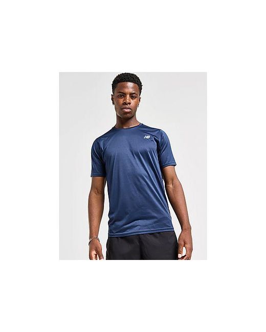 New Balance Blue Accelerate Short Sleeve T-shirt for men