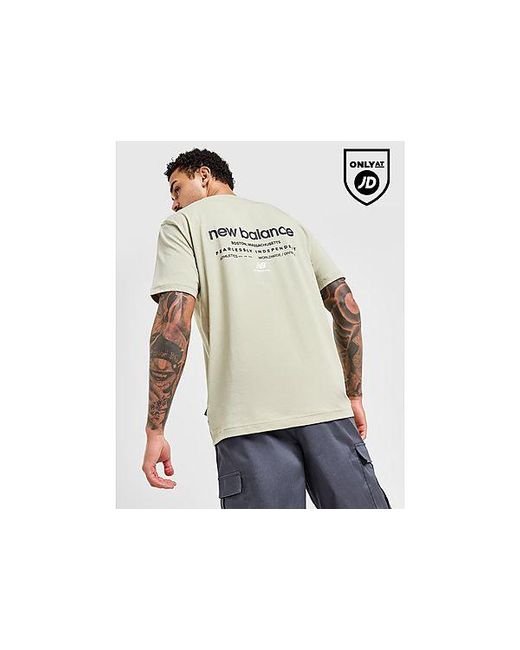 T-shirt Linear Back Hit New Balance pour homme en coloris Black
