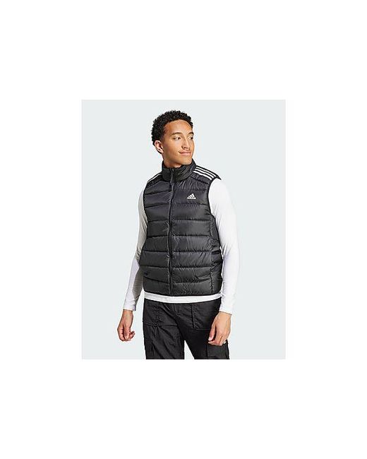 Adidas Black Essentials 3-stripes Light Down Vest for men