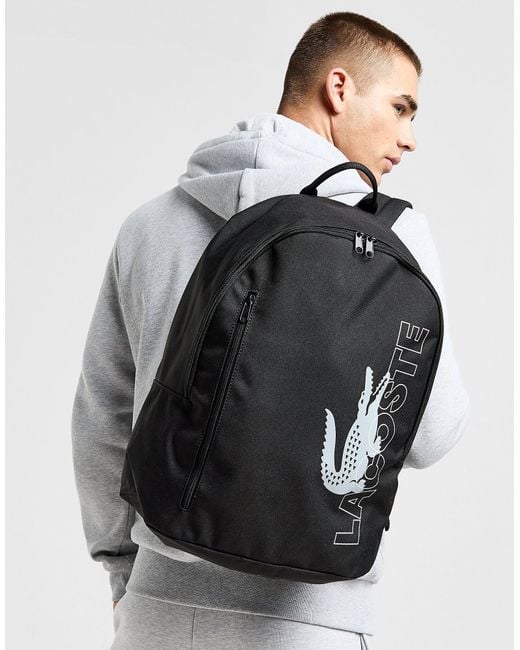 Large Croc Zaino di Lacoste in Black