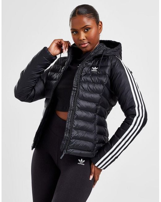 Adidas Originals Black 3-stripes Slim Padded Jacket