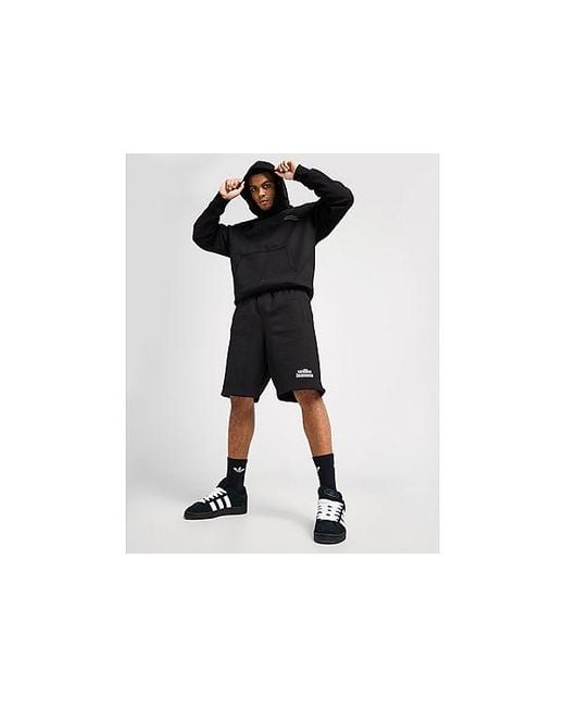 Unlike Humans Black Bubble Shorts for men