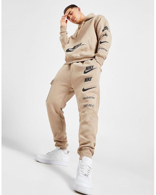 Nike Multi Logo Cargo Joggers in Natural for Men Lyst UK