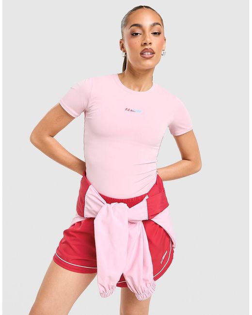 T-Shirt Foundation Slim P.E Nation en coloris Gray