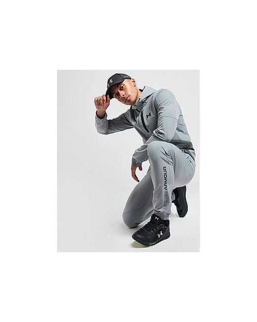Under Armour Gray Lock-up Woven Track Pants for men