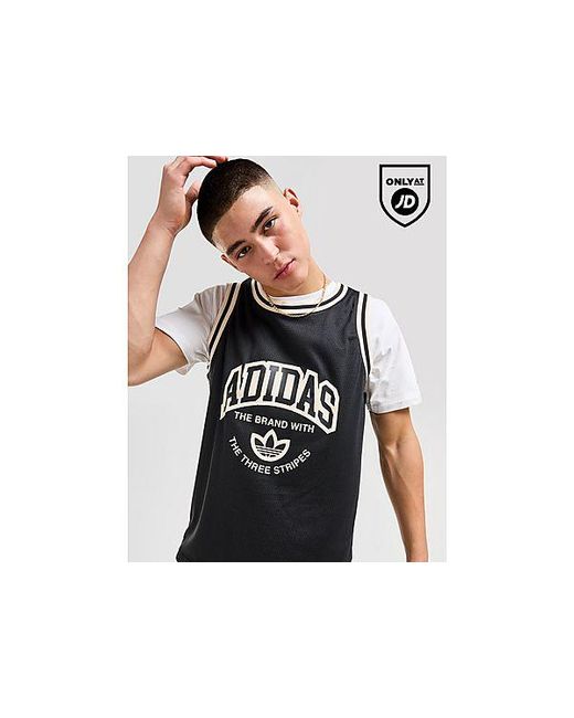 Canotta Varsity Basketball di Adidas Originals in Black da Uomo