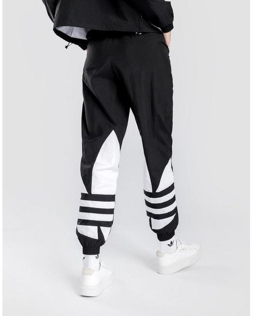black and white adidas tracksuit bottoms