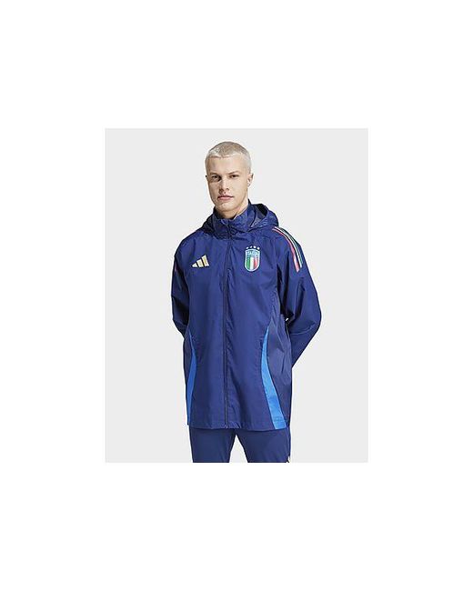 Adidas Blue Italy Tiro 24 Competition All-weather Jacket for men