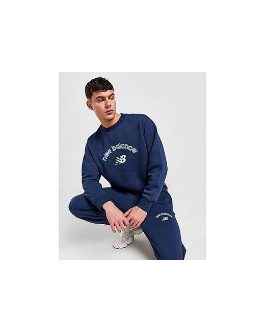 New Balance Blue Arch Logo Sweatshirt for men