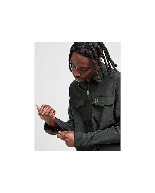 Fred Perry Black Overshirt for men