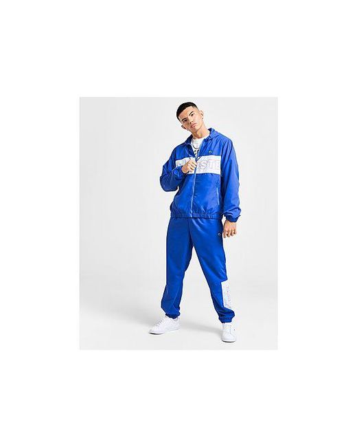 Lacoste Blue Woven Colour Block Tracksuit for men