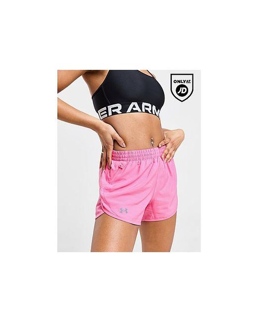 Shorts UA Fly By 3'' Shorts Under Armour en coloris Pink