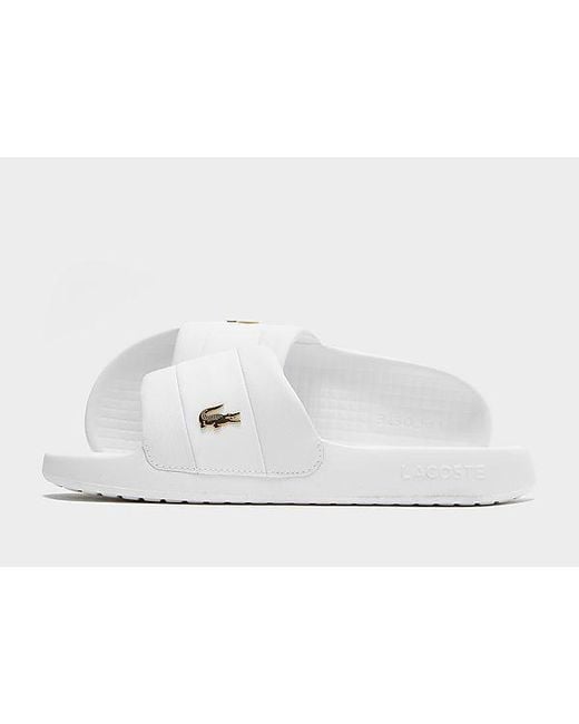 Lacoste White Serve Pin Slides for men