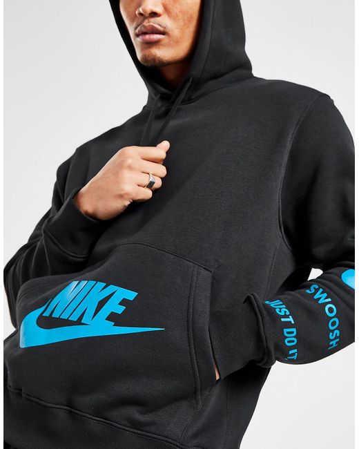 Nike Standard Issue Fleece Hoodie in Blue for Men | Lyst UK