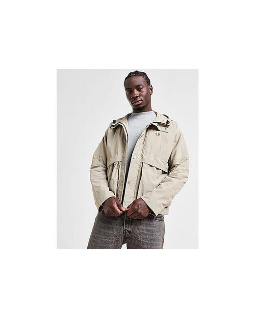 Fred Perry Cropped Parka in Black for Men Lyst UK