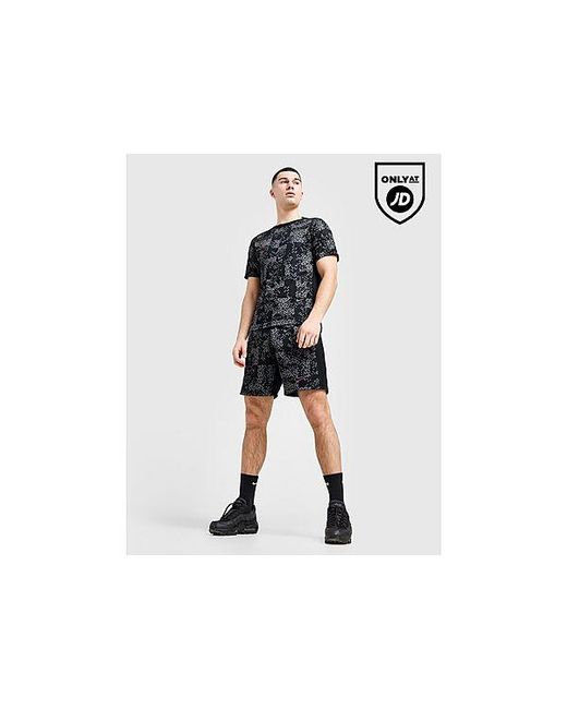 Pantaloncini Academy con Stampa di Nike in Black da Uomo