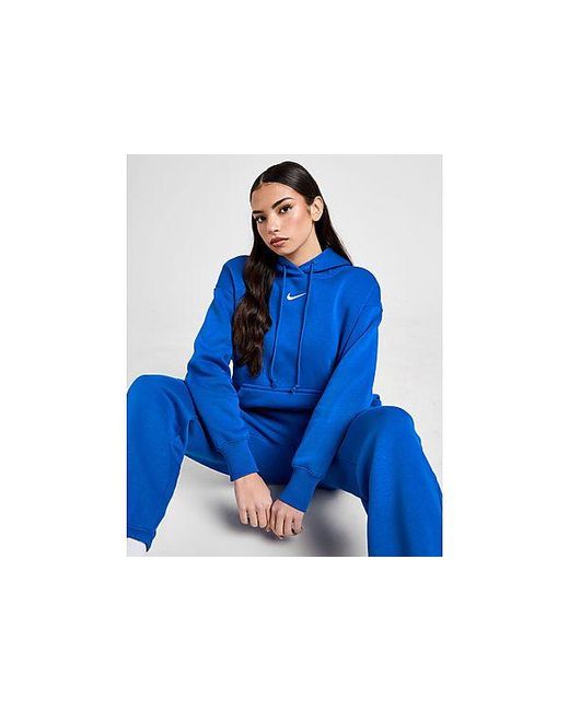 Felpa con Cappuccio Phoenix Oversized di Nike in Blue