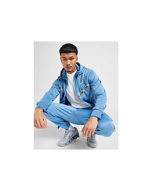 Nike Blue Tape Polyknit Full Zip Hoodie for men