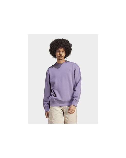 Adidas Originals Purple Adicolor Contempo Crew French Terry Sweatshirt for men