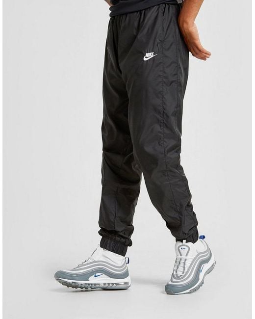 Nike Synthetic Hoxton Woven Track Pants in Black/White (Black) for Men ...