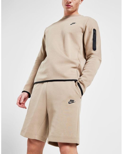Nike Tech Fleece Shorts in Natural for Men